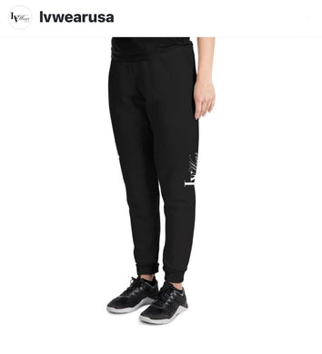 LVWear USA white letter cotton joggers